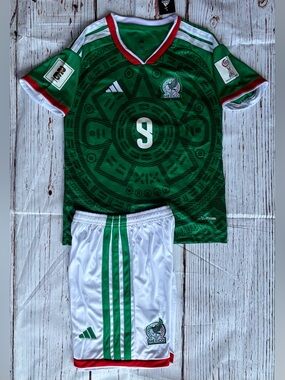 México Home Raul Jimenez #9 Set For Kids